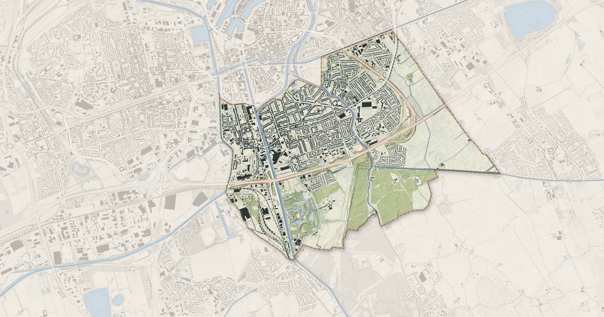 Portrait cartographique de Coudekerque-Branche : relief, eau, forêts, bâti et voies, calculés à partir des données de l'IGN