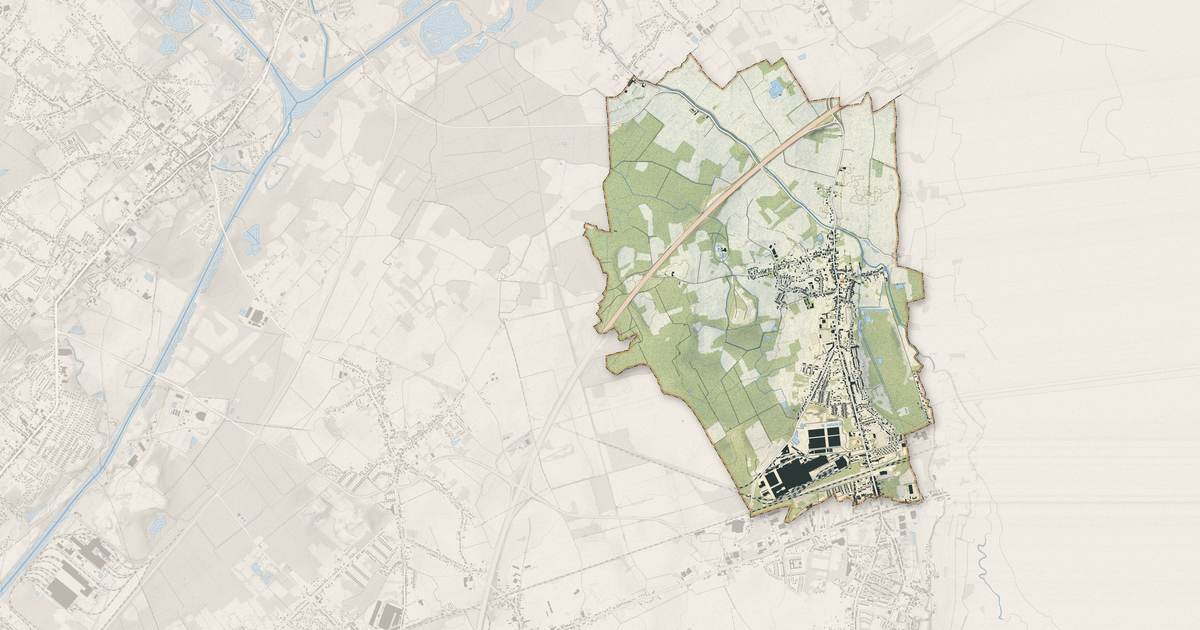 Portrait cartographique de Crespin : relief, eau, forêts, bâti et voies, calculés à partir des données de l'IGN