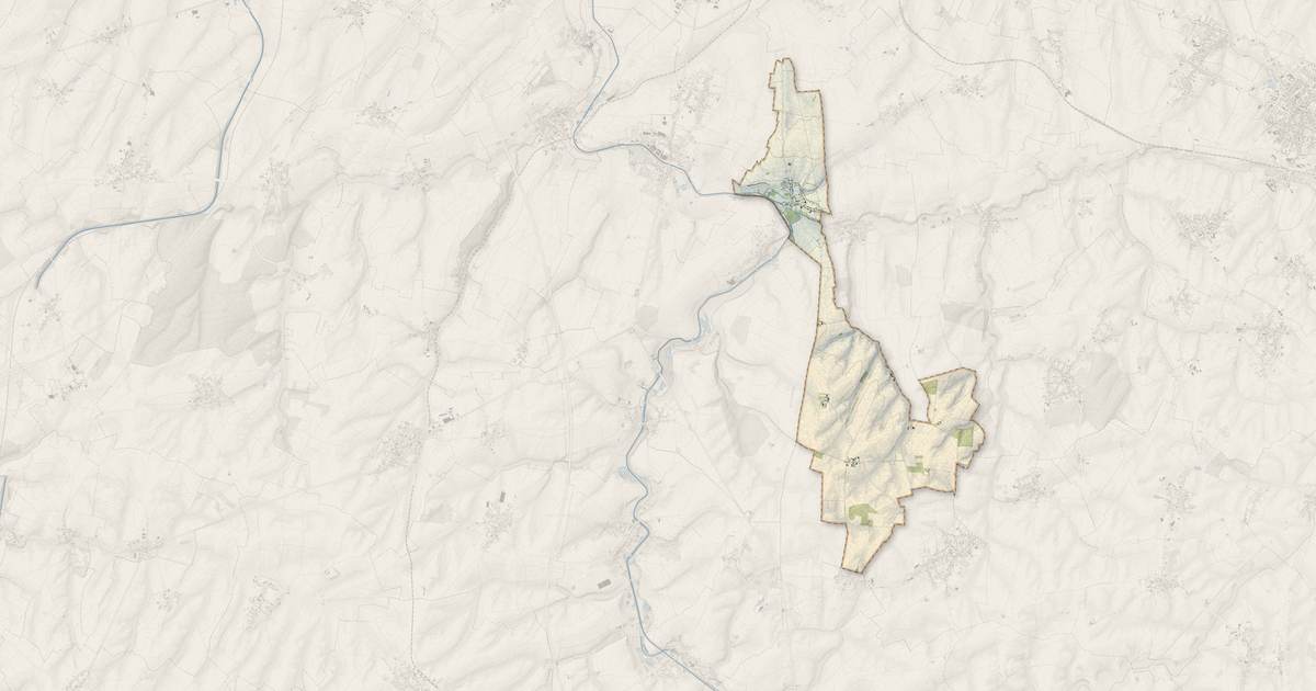 Portrait cartographique de Crèvecœur-sur-l'Escaut : relief, eau, forêts, bâti et voies, calculés à partir des données de l'IGN