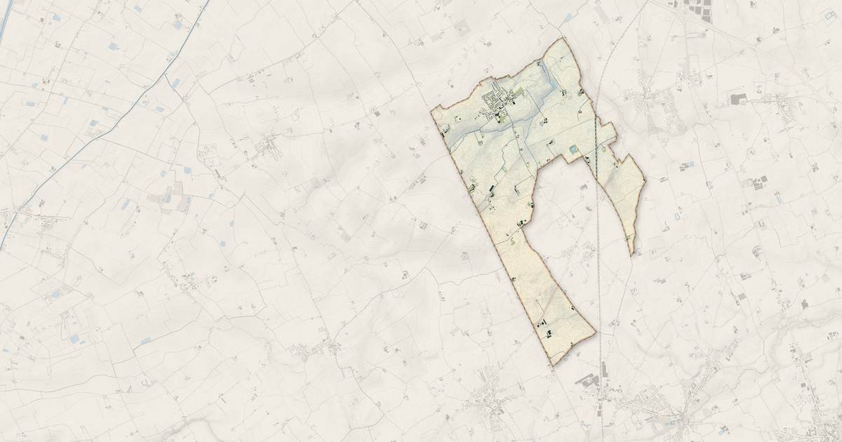 Portrait cartographique de Crochte : relief, eau, forêts, bâti et voies, calculés à partir des données de l'IGN