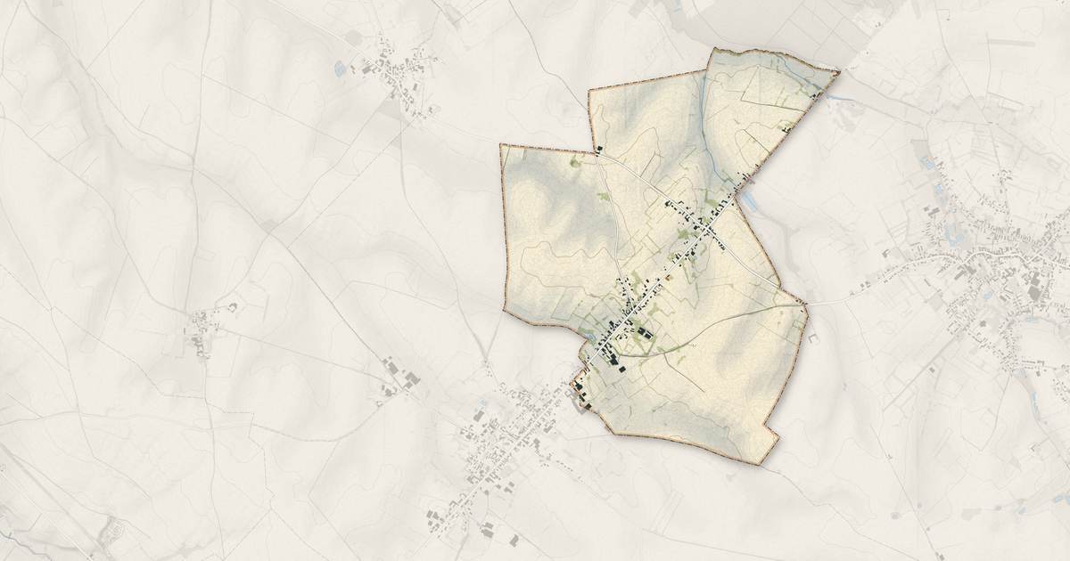Portrait cartographique de Croix-Caluyau : relief, eau, forêts, bâti et voies, calculés à partir des données de l'IGN