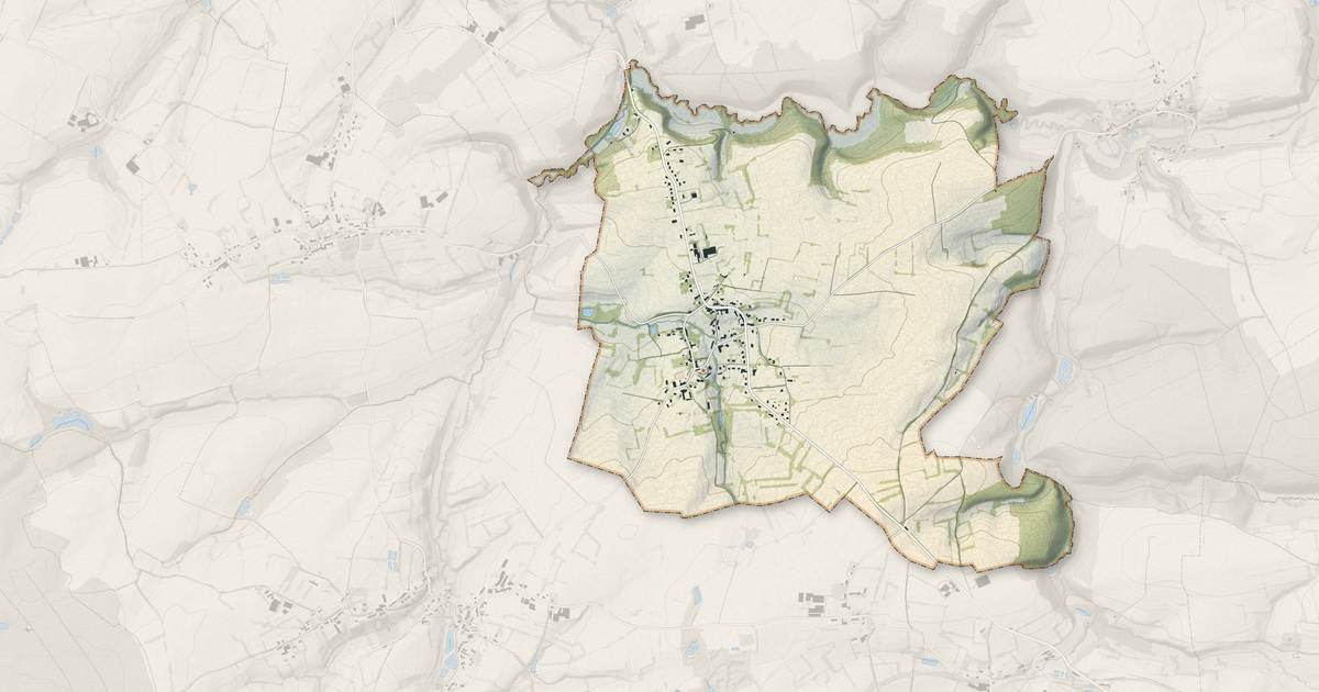 Portrait cartographique de Dimechaux : relief, eau, forêts, bâti et voies, calculés à partir des données de l'IGN