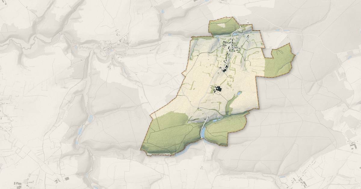 Portrait cartographique de Eccles : relief, eau, forêts, bâti et voies, calculés à partir des données de l'IGN