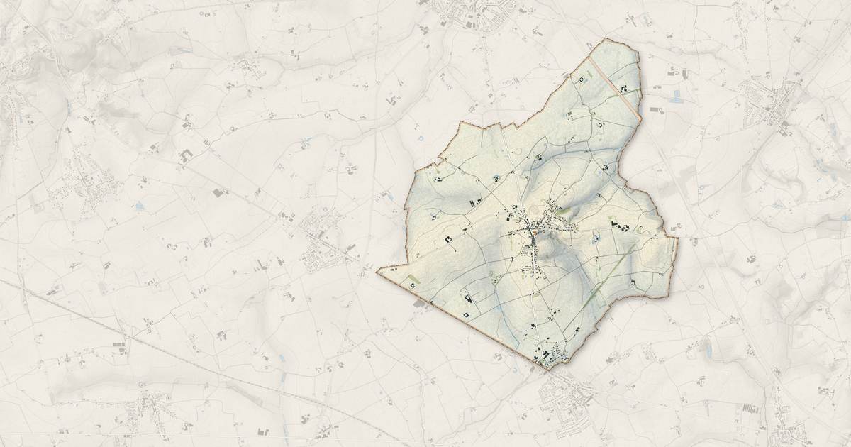 Portrait cartographique de Eecke : relief, eau, forêts, bâti et voies, calculés à partir des données de l'IGN