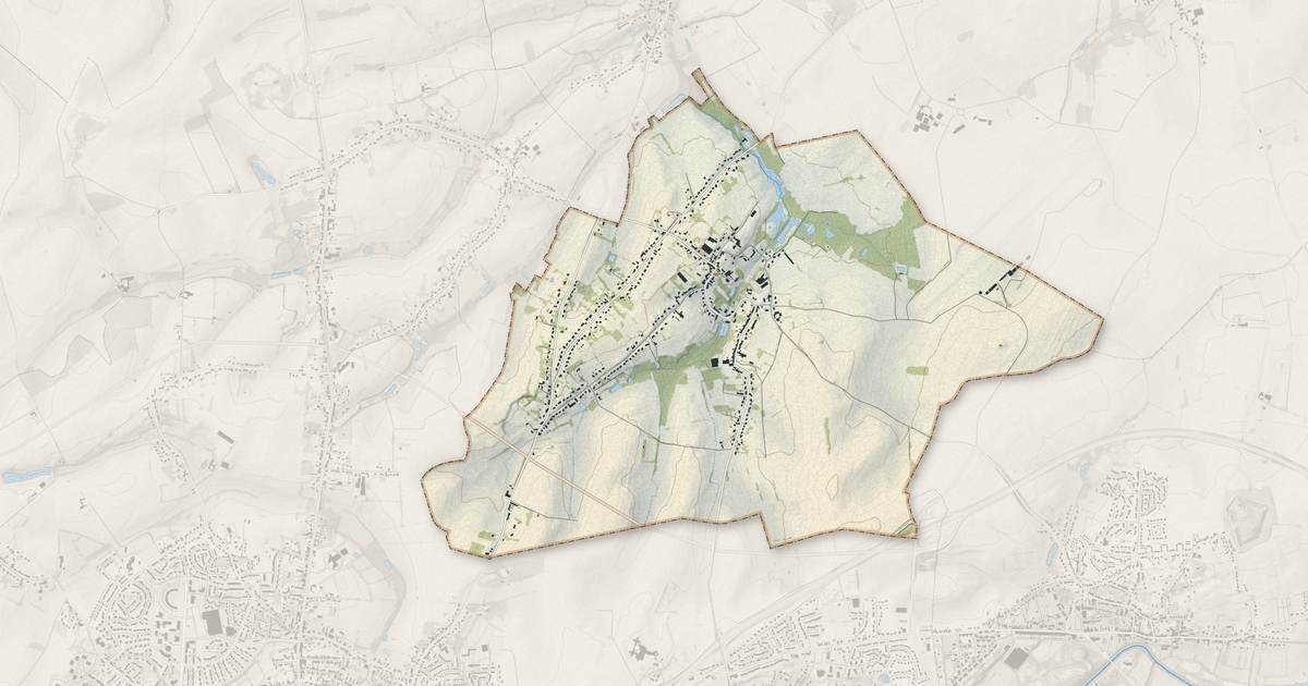 Portrait cartographique de Élesmes : relief, eau, forêts, bâti et voies, calculés à partir des données de l'IGN