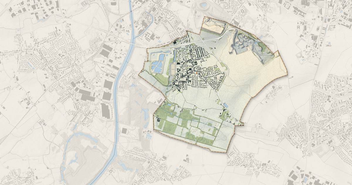 Portrait cartographique de Emmerin : relief, eau, forêts, bâti et voies, calculés à partir des données de l'IGN