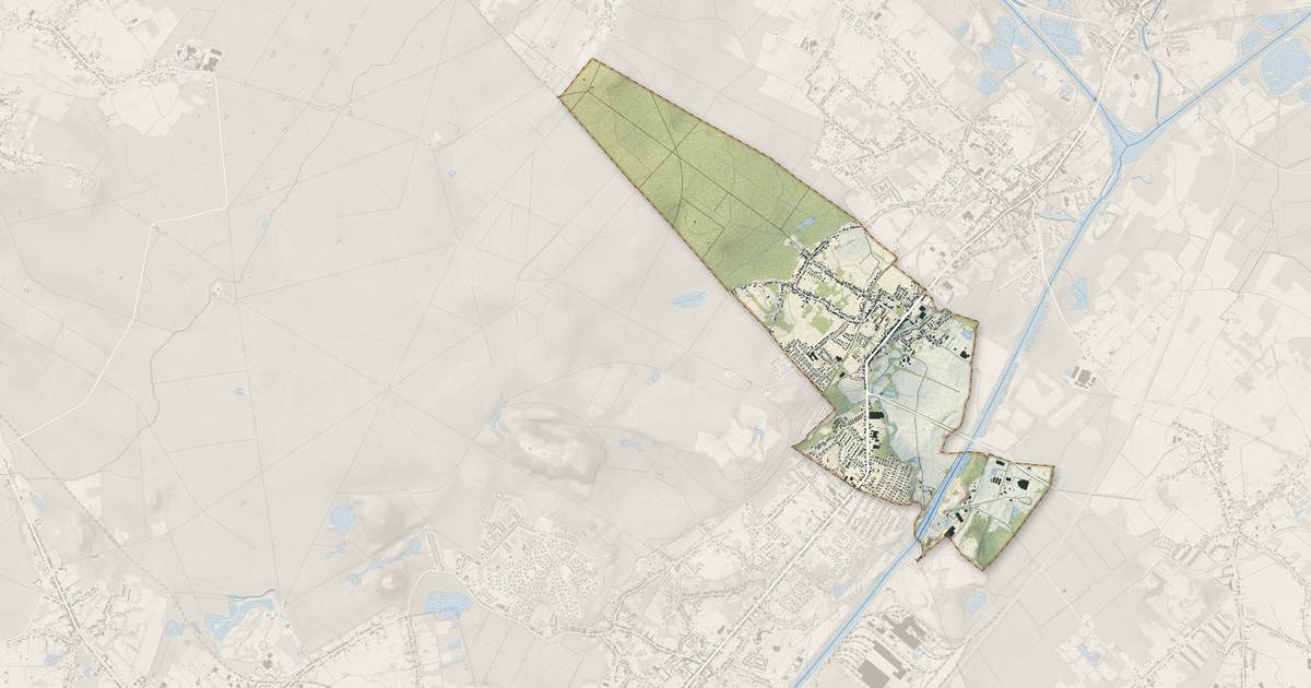 Portrait cartographique de Escautpont : relief, eau, forêts, bâti et voies, calculés à partir des données de l'IGN