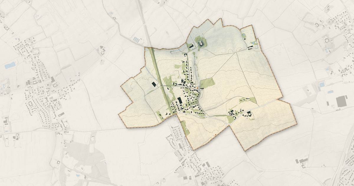 Portrait cartographique de Escobecques : relief, eau, forêts, bâti et voies, calculés à partir des données de l'IGN