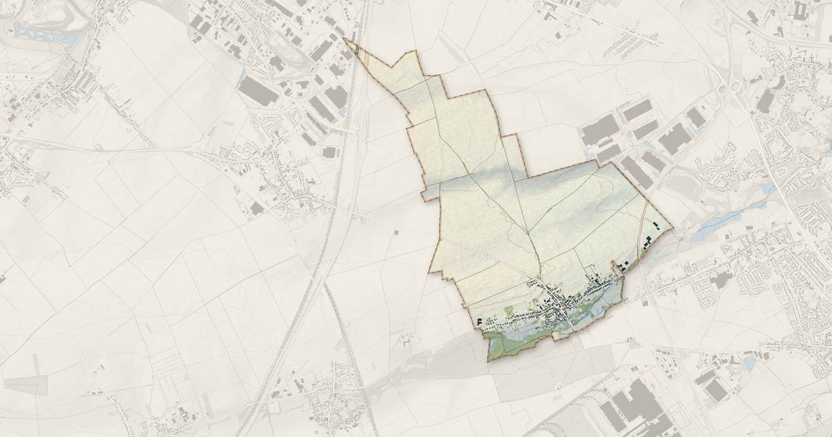Portrait cartographique de Esquerchin : relief, eau, forêts, bâti et voies, calculés à partir des données de l'IGN