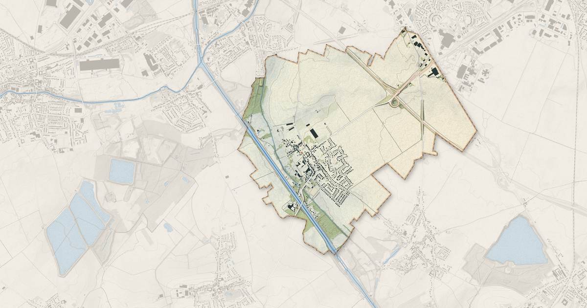 Portrait cartographique de Férin : relief, eau, forêts, bâti et voies, calculés à partir des données de l'IGN