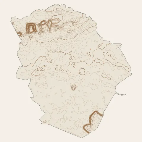 Flines-lez-Raches : courbes de niveau