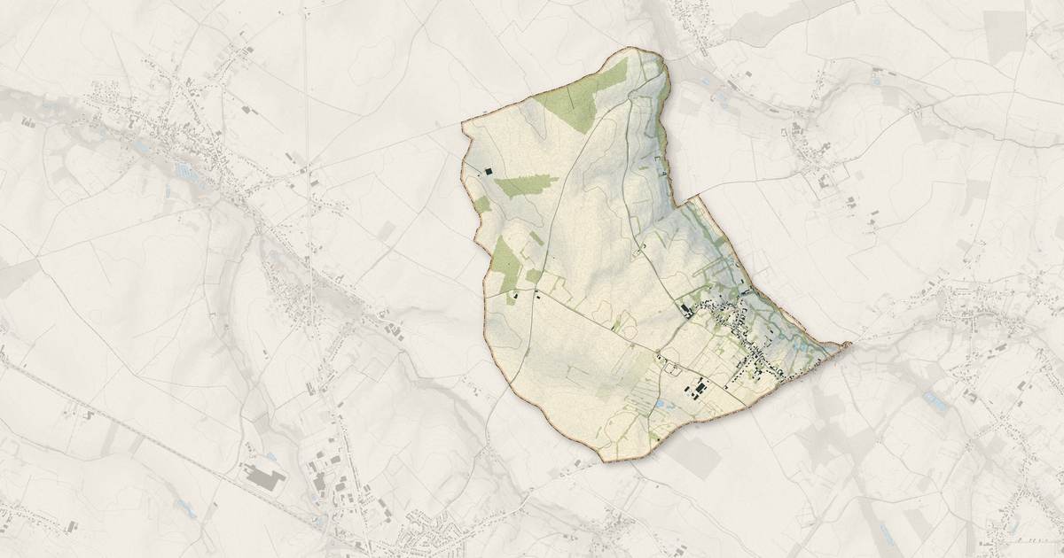 Portrait cartographique de Frasnoy : relief, eau, forêts, bâti et voies, calculés à partir des données de l'IGN