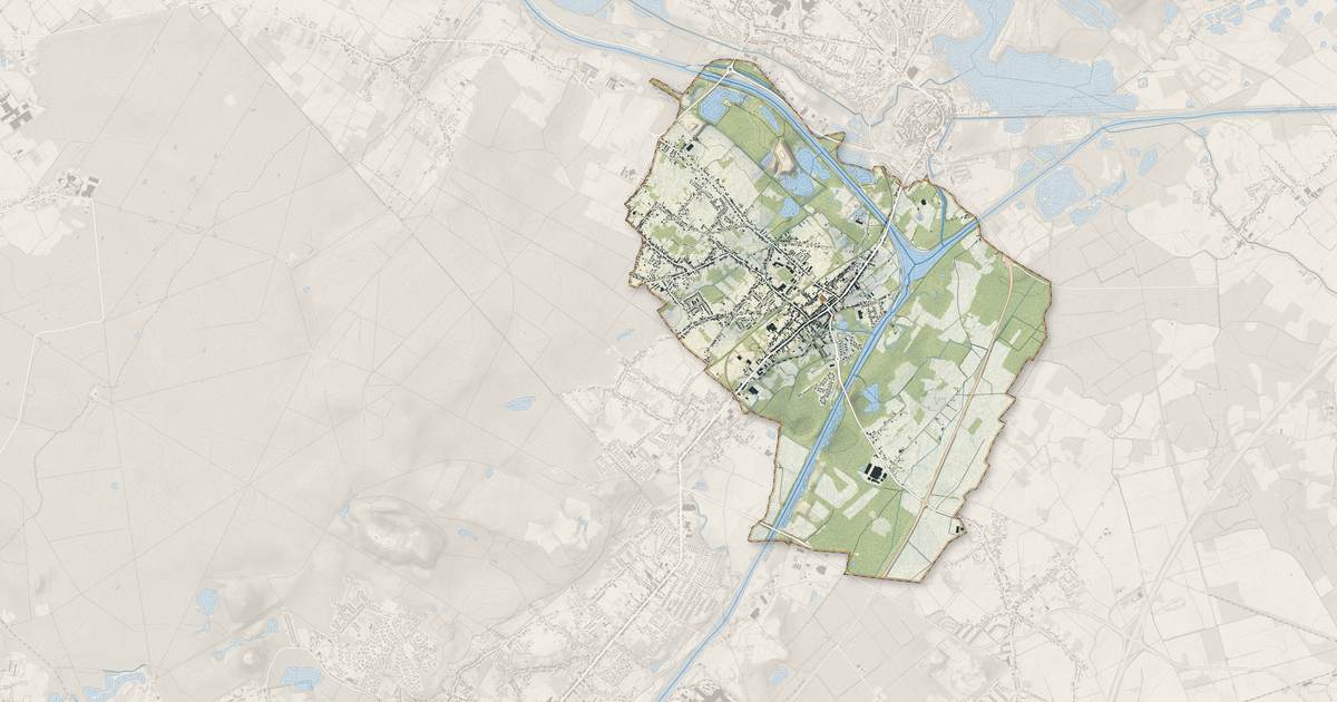 Portrait cartographique de Fresnes-sur-Escaut : relief, eau, forêts, bâti et voies, calculés à partir des données de l'IGN