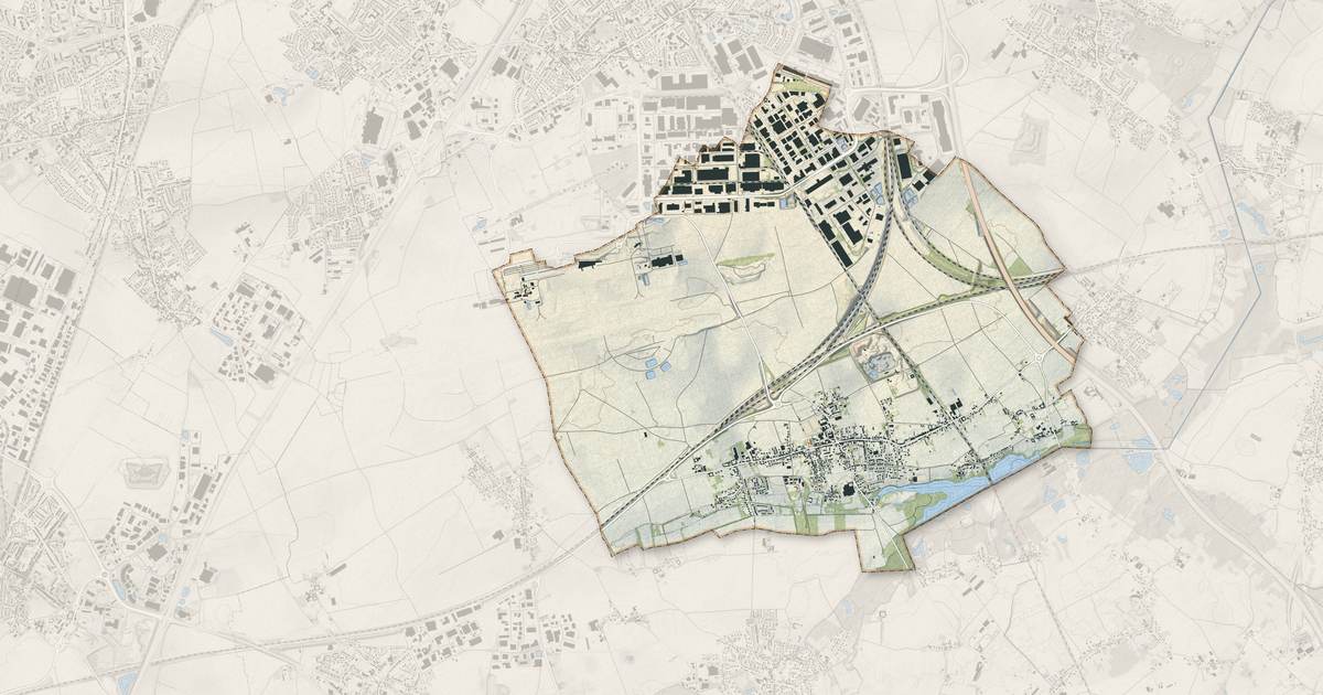 Portrait cartographique de Fretin : relief, eau, forêts, bâti et voies, calculés à partir des données de l'IGN