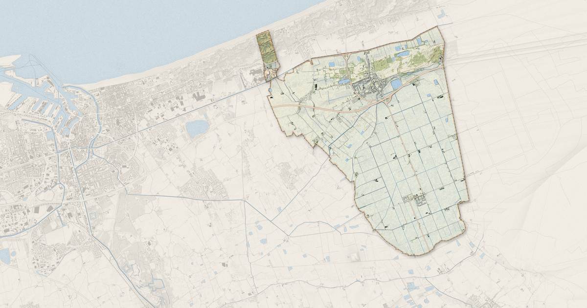 Portrait cartographique de Ghyvelde : relief, eau, forêts, bâti et voies, calculés à partir des données de l'IGN