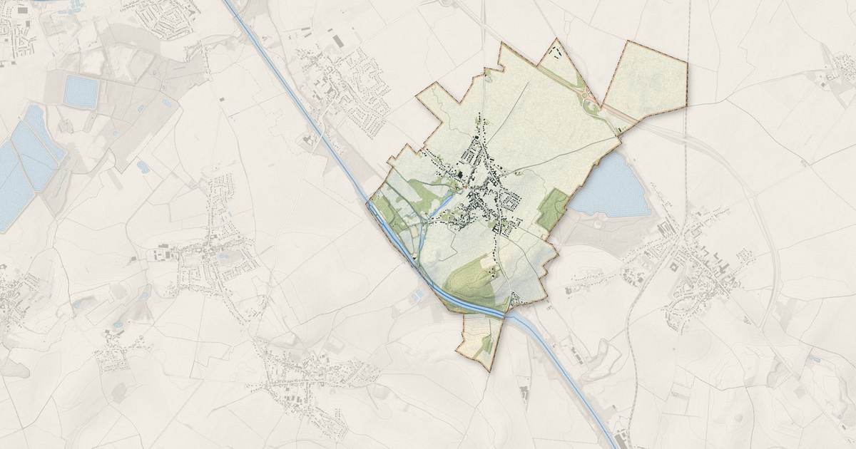 Portrait cartographique de Gœulzin : relief, eau, forêts, bâti et voies, calculés à partir des données de l'IGN