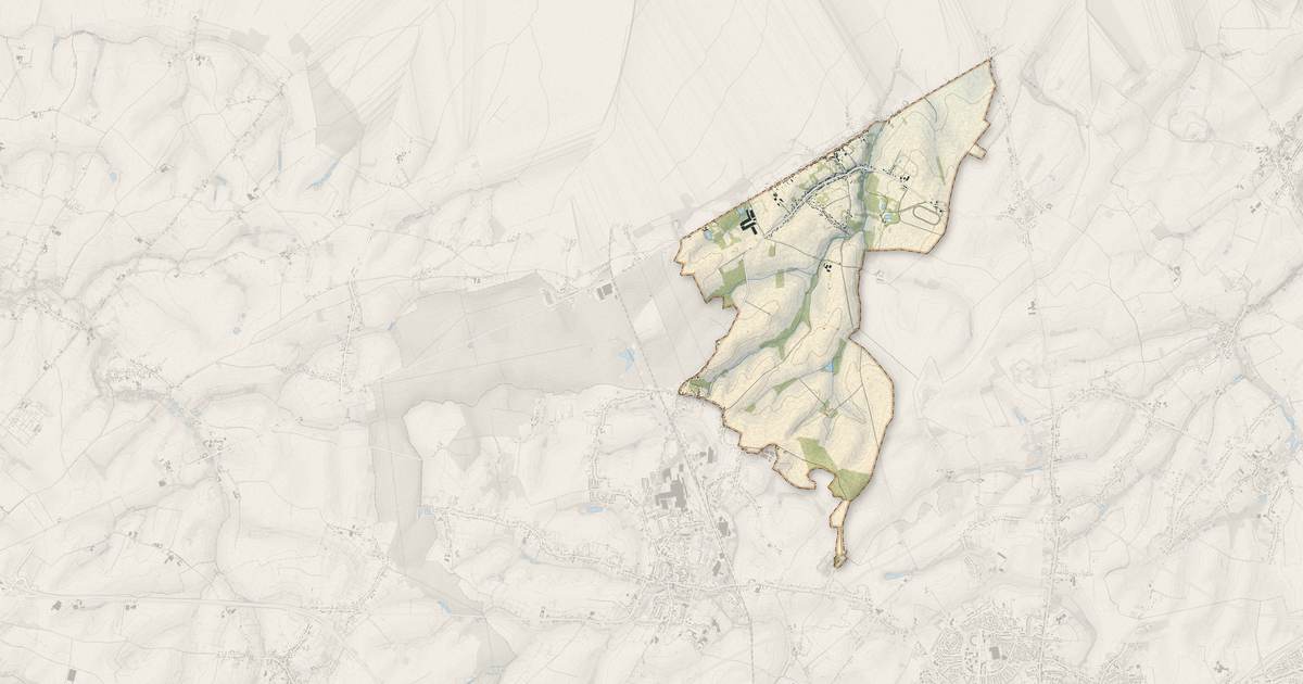 Portrait cartographique de Gognies-Chaussée : relief, eau, forêts, bâti et voies, calculés à partir des données de l'IGN