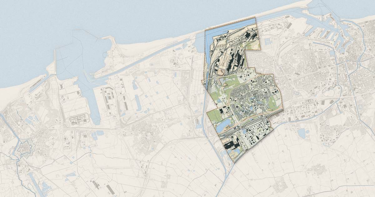 Portrait cartographique de Grande-Synthe : relief, eau, forêts, bâti et voies, calculés à partir des données de l'IGN