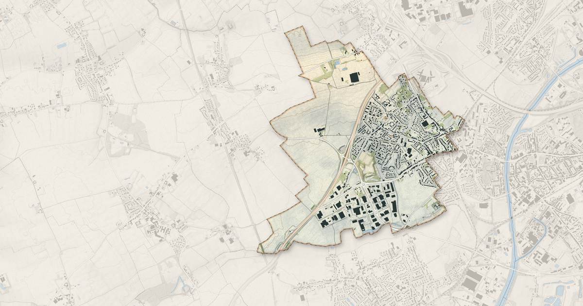 Portrait cartographique de Hallennes-lez-Haubourdin : relief, eau, forêts, bâti et voies, calculés à partir des données de l'IGN