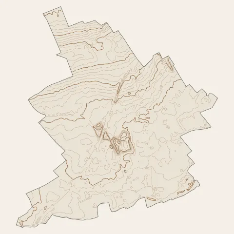 Hallennes-lez-Haubourdin : courbes de niveau