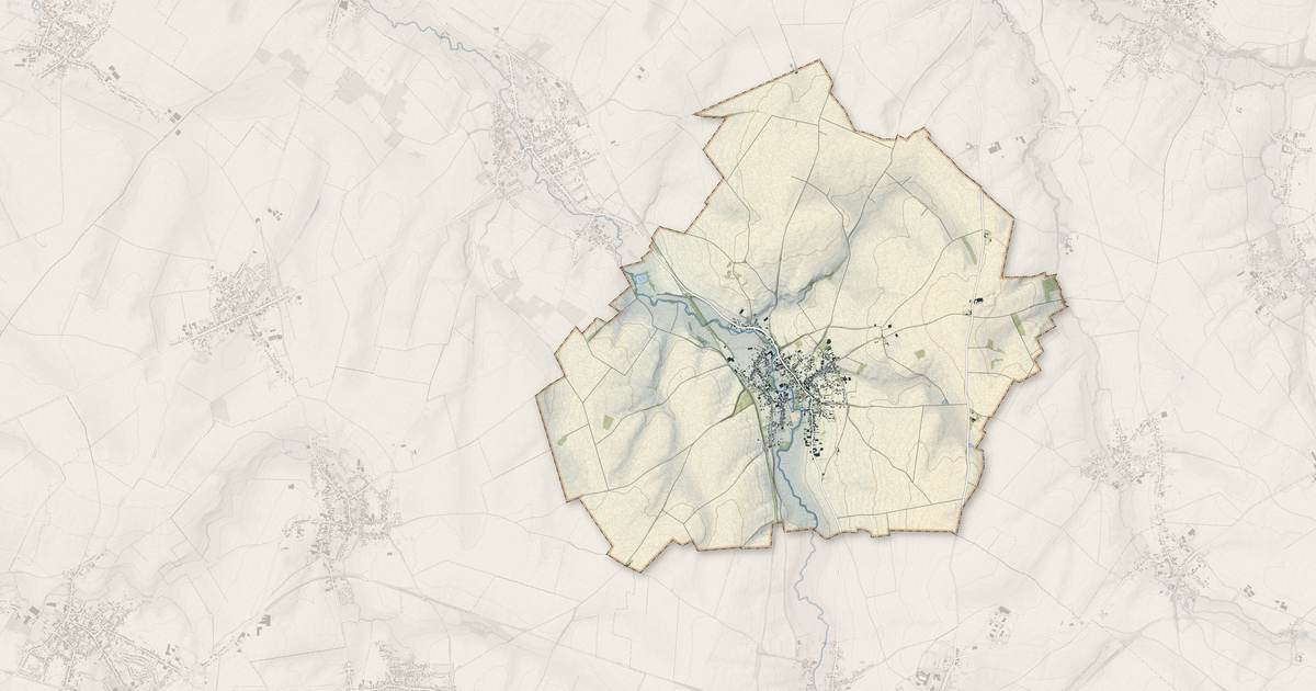 Portrait cartographique de Haussy : relief, eau, forêts, bâti et voies, calculés à partir des données de l'IGN