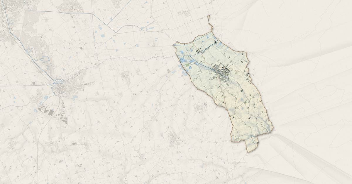 Portrait cartographique de Hondschoote : relief, eau, forêts, bâti et voies, calculés à partir des données de l'IGN