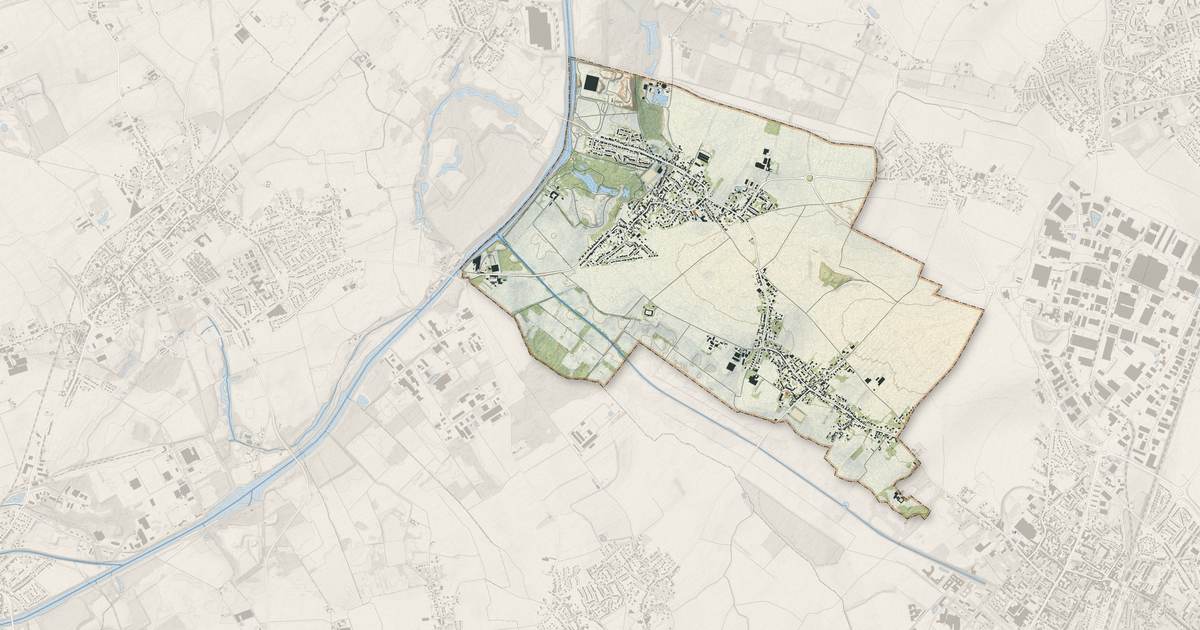 Portrait cartographique de Houplin-Ancoisne : relief, eau, forêts, bâti et voies, calculés à partir des données de l'IGN
