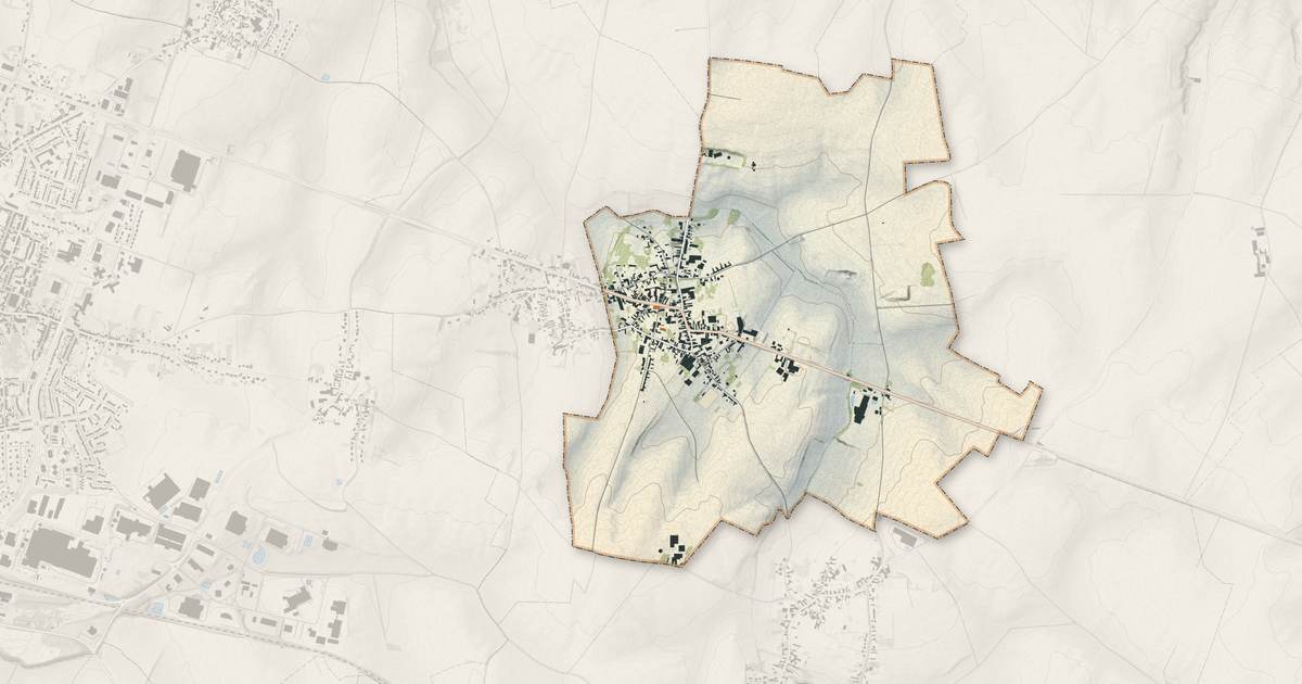 Portrait cartographique de Inchy : relief, eau, forêts, bâti et voies, calculés à partir des données de l'IGN