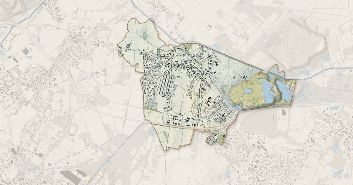 Portrait cartographique de Lallaing : relief, eau, forêts, bâti et voies, calculés à partir des données de l'IGN