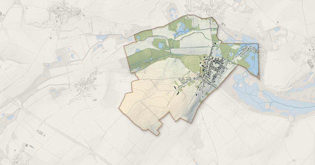Portrait cartographique de Lécluse : relief, eau, forêts, bâti et voies, calculés à partir des données de l'IGN