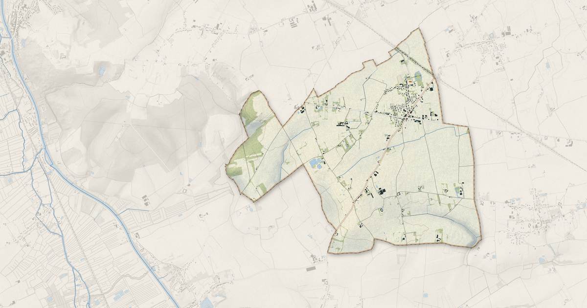 Portrait cartographique de Lederzeele : relief, eau, forêts, bâti et voies, calculés à partir des données de l'IGN