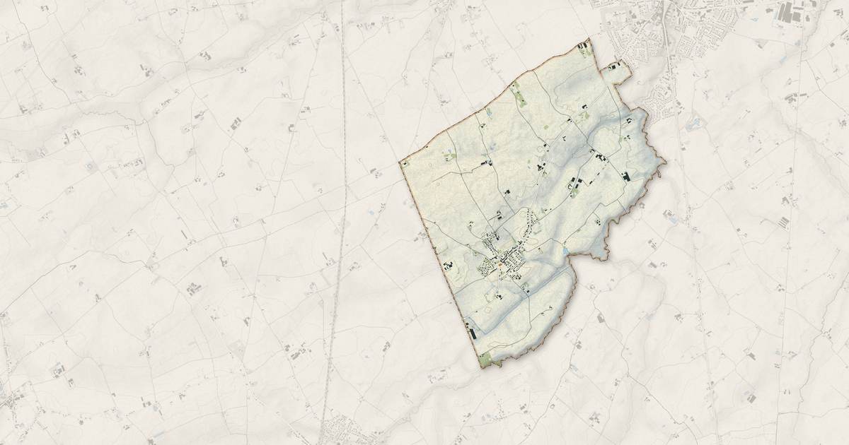 Portrait cartographique de Ledringhem : relief, eau, forêts, bâti et voies, calculés à partir des données de l'IGN