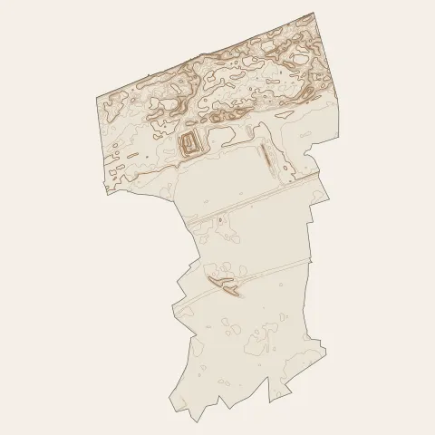 Leffrinckoucke : courbes de niveau