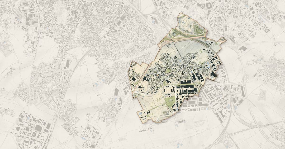 Portrait cartographique de Lesquin : relief, eau, forêts, bâti et voies, calculés à partir des données de l'IGN