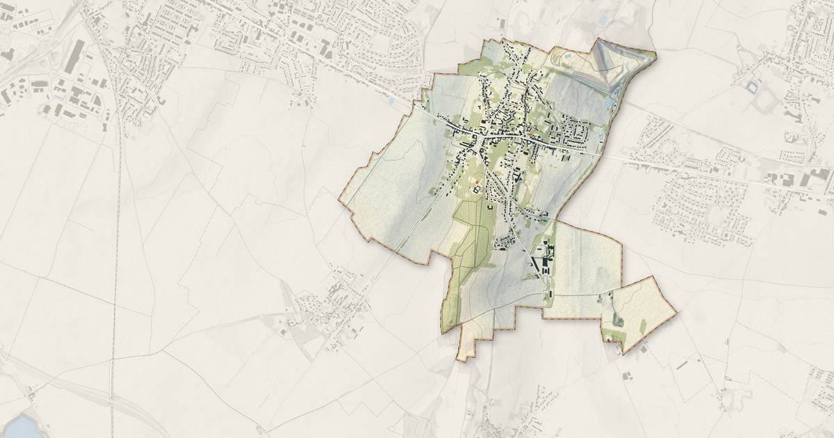 Portrait cartographique de Lewarde : relief, eau, forêts, bâti et voies, calculés à partir des données de l'IGN