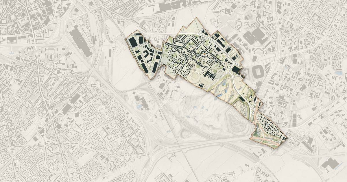 Portrait cartographique de Lezennes : relief, eau, forêts, bâti et voies, calculés à partir des données de l'IGN