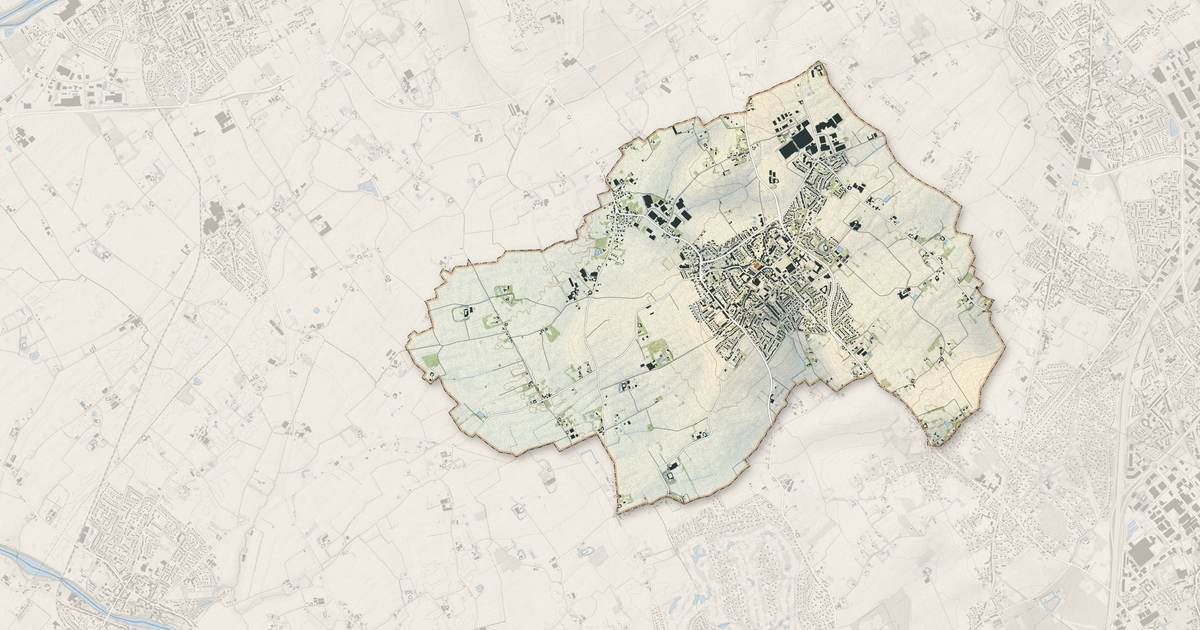 Portrait cartographique de Linselles : relief, eau, forêts, bâti et voies, calculés à partir des données de l'IGN