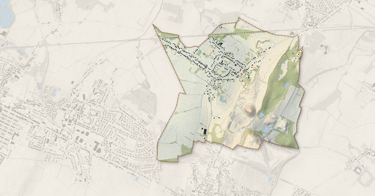 Portrait cartographique de Loffre : relief, eau, forêts, bâti et voies, calculés à partir des données de l'IGN