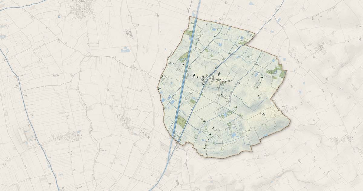 Portrait cartographique de Looberghe : relief, eau, forêts, bâti et voies, calculés à partir des données de l'IGN