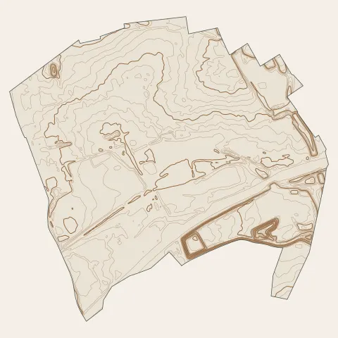 Lourches : courbes de niveau