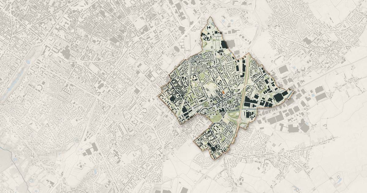 Portrait cartographique de Lys-lez-Lannoy : relief, eau, forêts, bâti et voies, calculés à partir des données de l'IGN