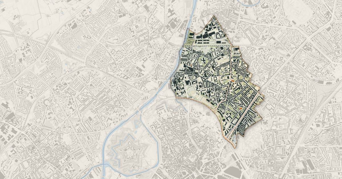 Portrait cartographique de La Madeleine : relief, eau, forêts, bâti et voies, calculés à partir des données de l'IGN