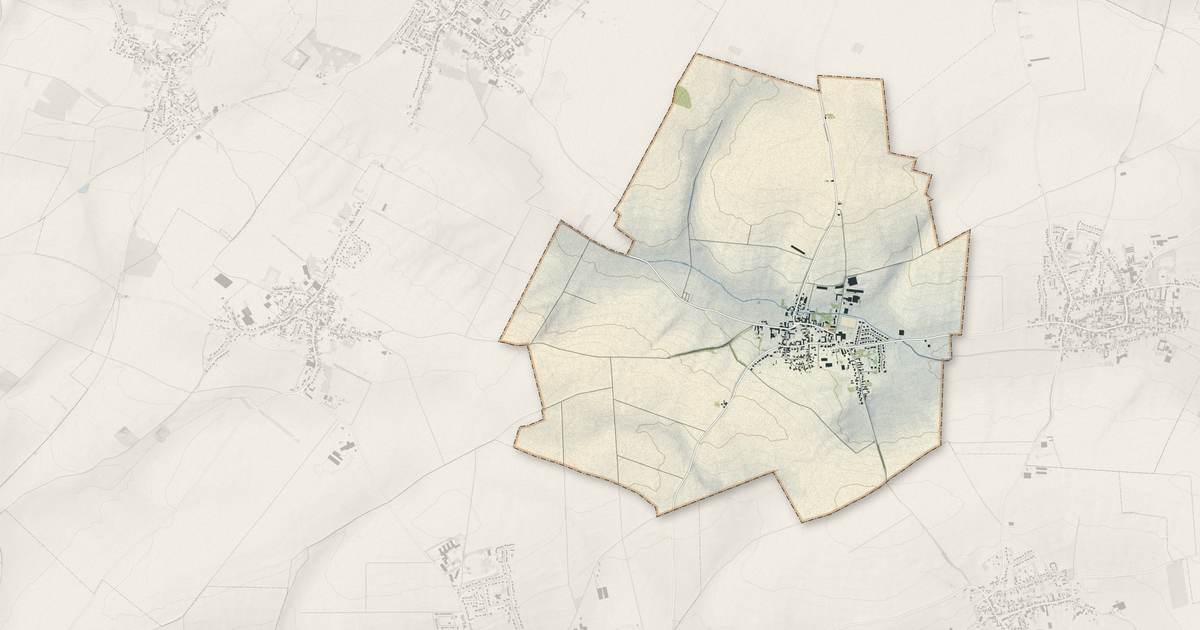 Portrait cartographique de Marcq-en-Ostrevent : relief, eau, forêts, bâti et voies, calculés à partir des données de l'IGN