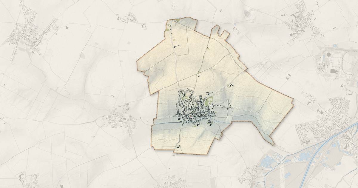 Portrait cartographique de Marquette-en-Ostrevant : relief, eau, forêts, bâti et voies, calculés à partir des données de l'IGN
