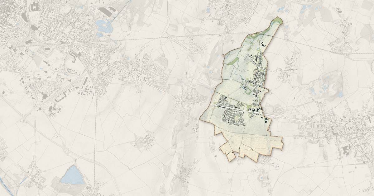 Portrait cartographique de Masny : relief, eau, forêts, bâti et voies, calculés à partir des données de l'IGN