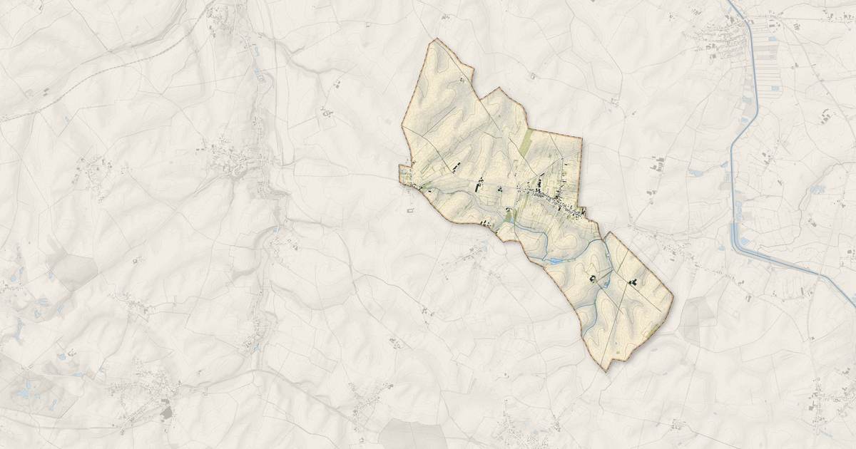 Portrait cartographique de Mazinghien : relief, eau, forêts, bâti et voies, calculés à partir des données de l'IGN