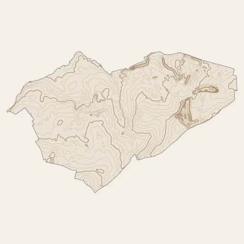 Mérignies : courbes de niveau
