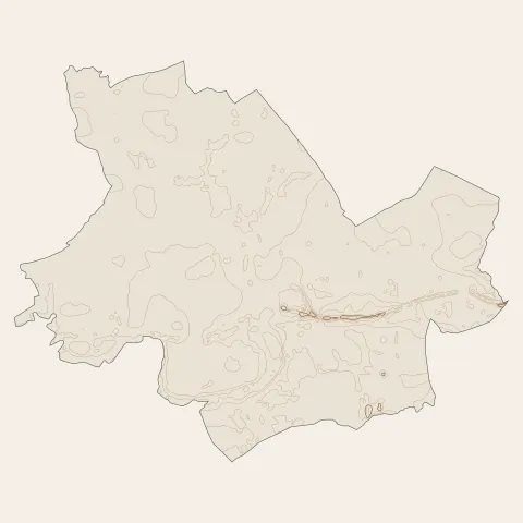 Merville : courbes de niveau
