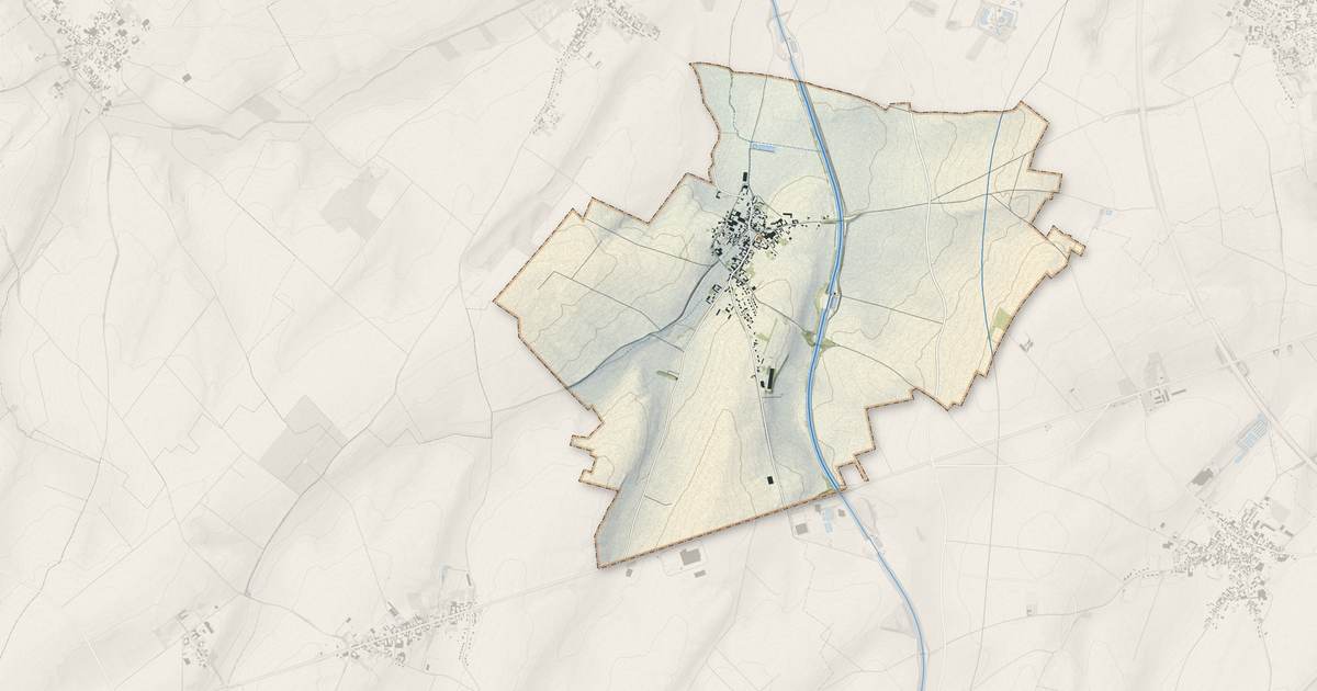 Portrait cartographique de Mœuvres : relief, eau, forêts, bâti et voies, calculés à partir des données de l'IGN