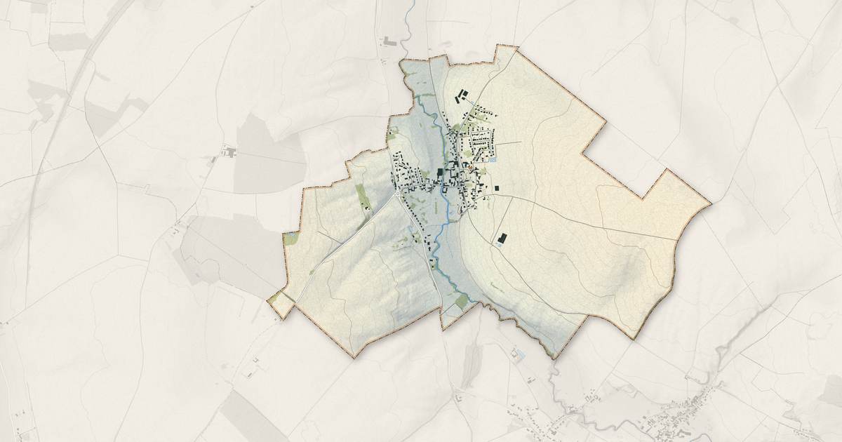 Portrait cartographique de Monchaux-sur-Écaillon : relief, eau, forêts, bâti et voies, calculés à partir des données de l'IGN